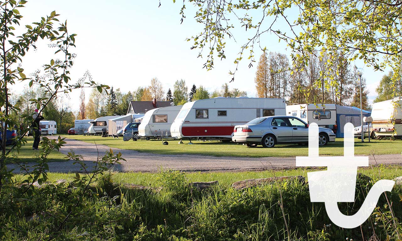 Husvagnsplats med el